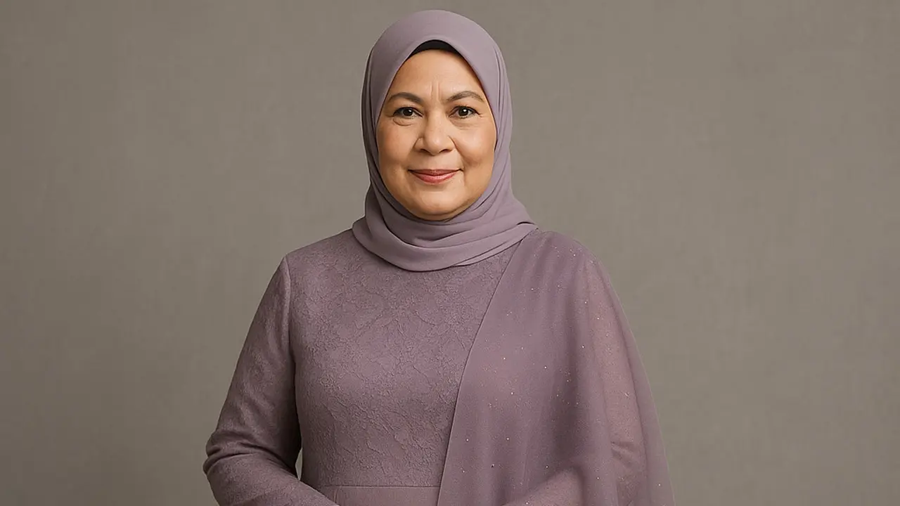 Rekomendasi Gamis Brokat 2025 A-Line untuk Ibu-ibu  Usia 50-an (Foto: ChatGPT)