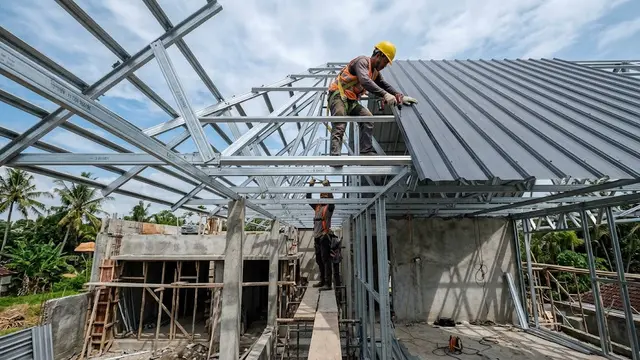 Pemasangan Bobot Material dan Kapasitas Rangka Struktur