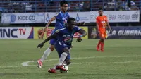 Ibrahim Conteh bakal jadi andalan PSIS Semarang kala bersua Madura United pada ajang uji coba di Pamekasan, 11 Maret 2018. (Bola.com / Ronald Seger Prabowo)