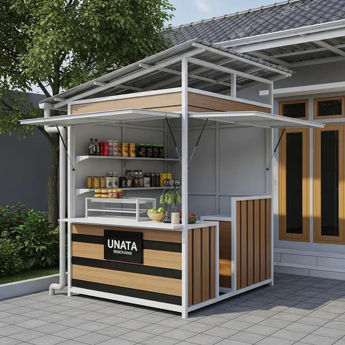 7 Desain Warung Baja Ringan Sederhana Depan Rumah, Praktis dan Tahan Lama
