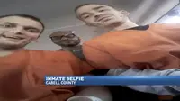 Tahanan berfoto selfie dan mengunggah ke Facebook (Sumber: CNET)