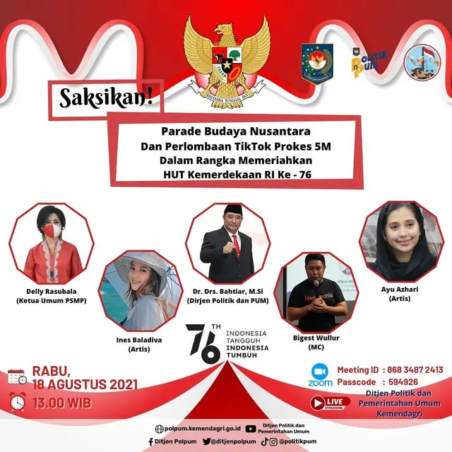 Ines Balladiva menjadi salah satu pengisi acara bertajuk Parade Budaya Nusantara (https://www.instagram.com/p/CSsm-N7ltJw/)