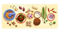 Google Doodle Rayakan Rendang, Warisan Budaya Indonesia yang Mendunia.&nbsp; (Doc: Google)