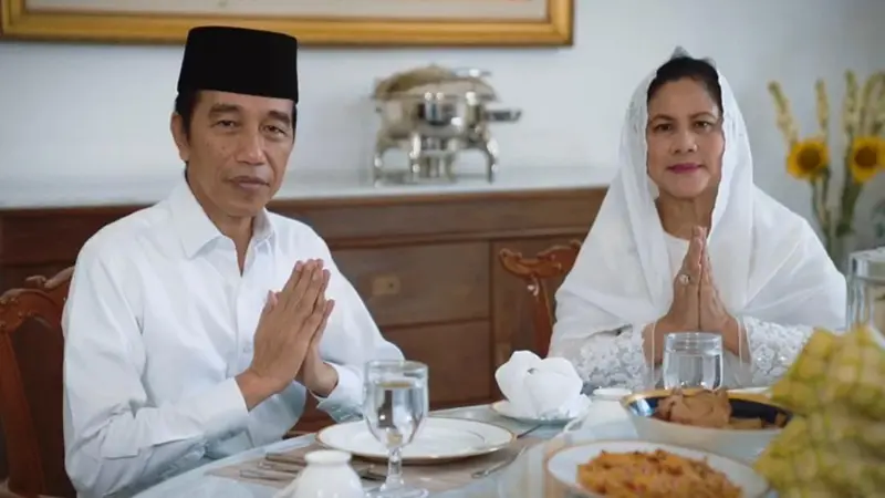 Presiden Jokowi dan Ibu Negara mengucapkan Selamat Hari Raya Lebaran