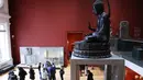 Suasana Museum Cernuschi dalam acara tinjauan media di Paris, Prancis, Senin (2/3/2020). Setelah perbaikan dan pemugaran selama sembilan bulan, museum kesenian Asia tersebut akan dibuka kembali untuk umum mulai 4 Maret 2020. (Xinhua/Gao Jing)