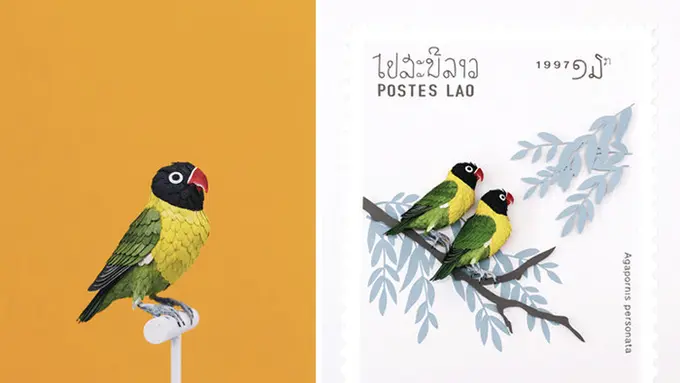 [Bintang] 10 Prangko dengan Hiasan Burung Pop Up Bikin Kamu Ingin Punya