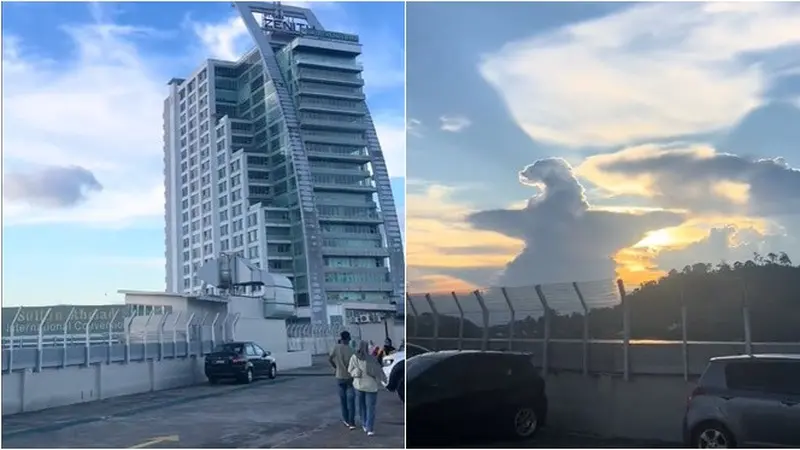 Fenomena Awan Unik Mirip Godzilla Ini Bikin Netizen Takjub, Bentuknya Lucu