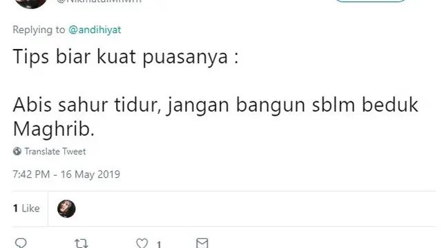 tips kuat puasa ala warganet