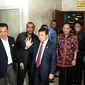 Ketua DPR, Setya Novanto usai menjalani sidang etik Mahkamah Kehormatan Dewan (MKD) di Gedung Nusantara II, Komplek Parlemen Senayan, Jakarta, Senin (7/12/2015). (Liputan6.com/Johan Tallo)