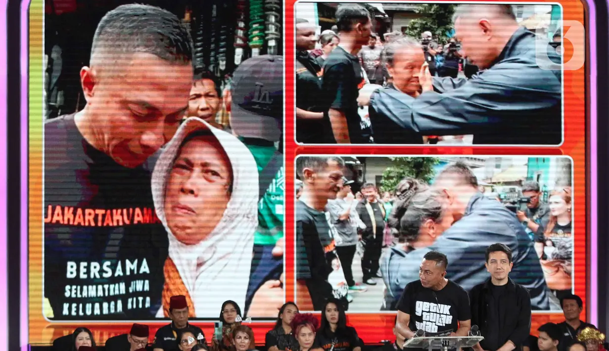 Masing-masing pasangan calon gubernur dan calon wakil gubernur saling beradu argumen dan gagasan terkait tema dalam debat ketiga Pemilihan Kepala Daerah Jakarta 2024. (Liputan6.com/Herman Zakharia)