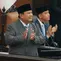 Presiden Prabowo Subianto saat menyampaikan pidato dalam Sidang Tahunan MPR RI dan Sidang Bersama DPR-DPD RI Tahun 2026 di Kompleks Parlemen, Jakarta, Jumat (14/8/2026). (AP/ Dita Alangkara)