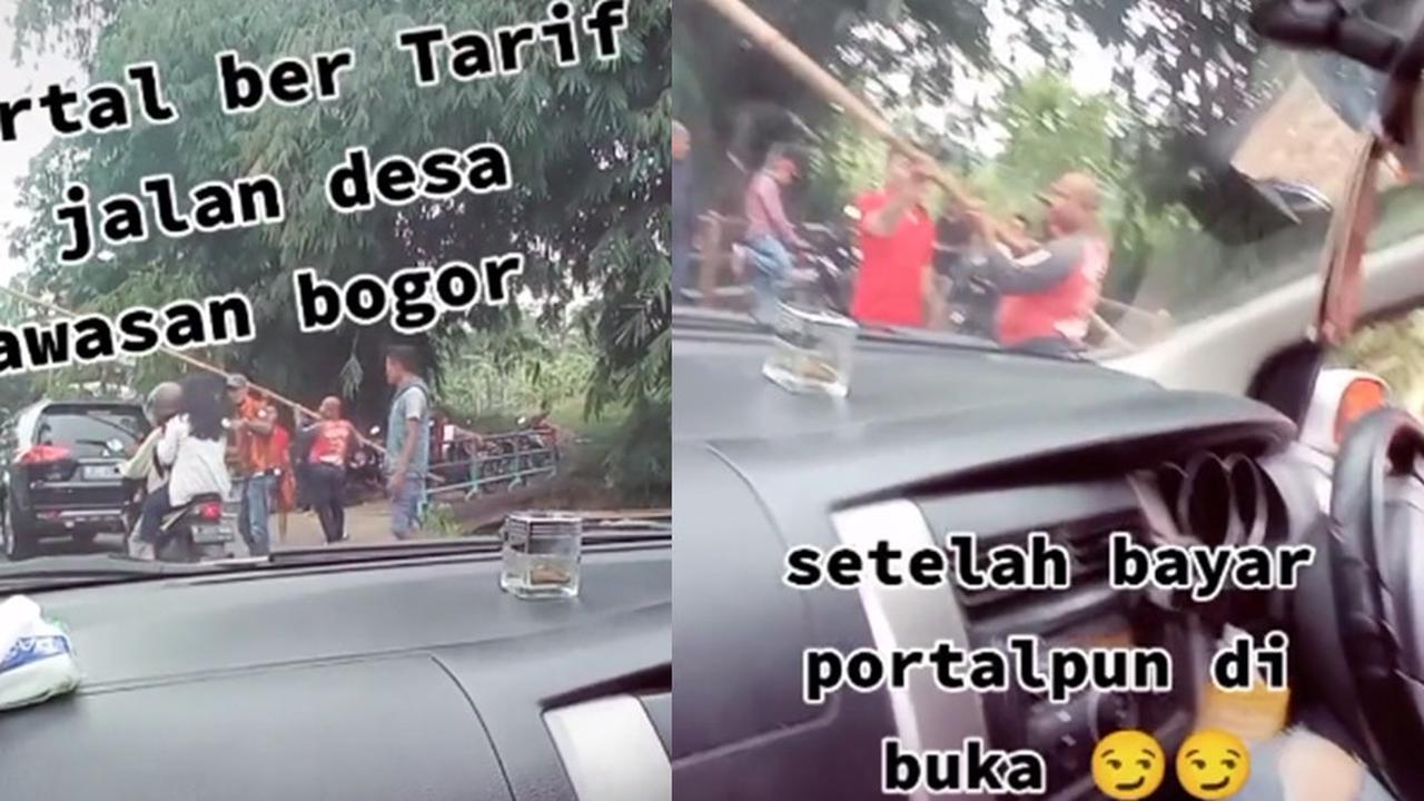 Jalan diportal dan bertarif (TikTok/@pemeluk_luka)