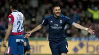 Bantu Madrid Tekuk Granada, Benzema Tempel Suarez