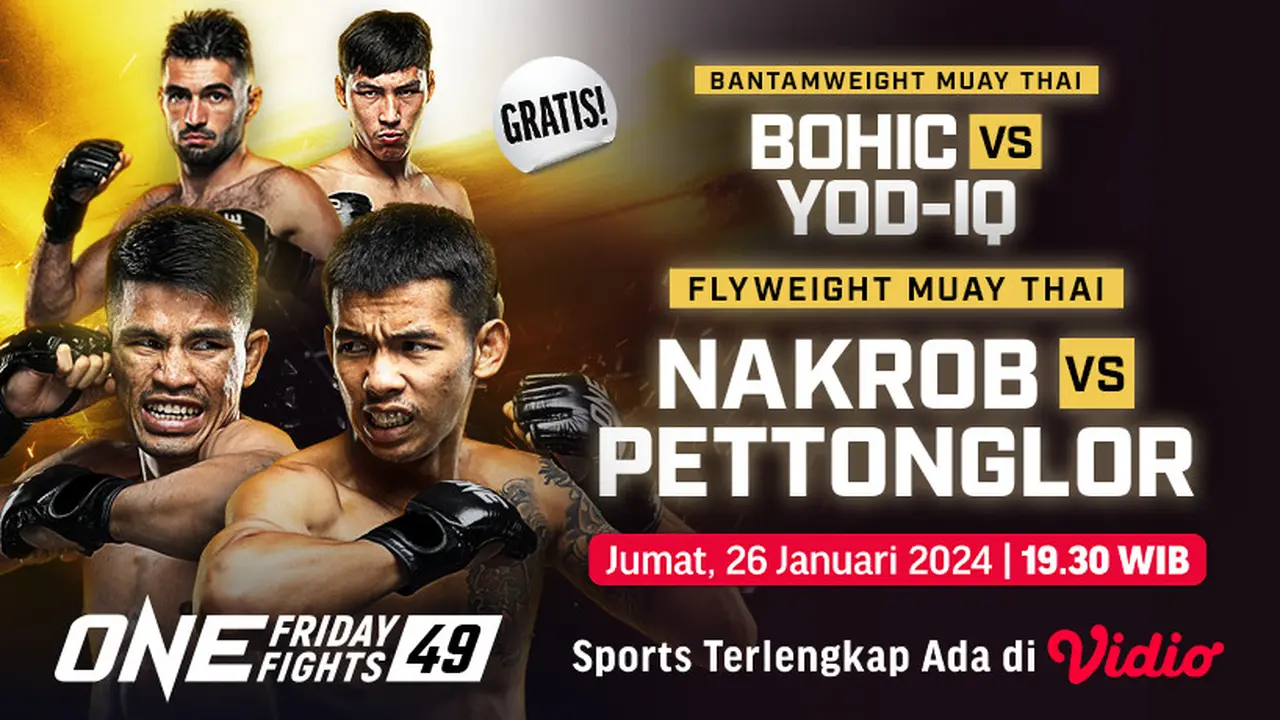 Link Live Streaming ONE Championship: ONE Friday Fights 49 di Vidio, Nonton Gratis.