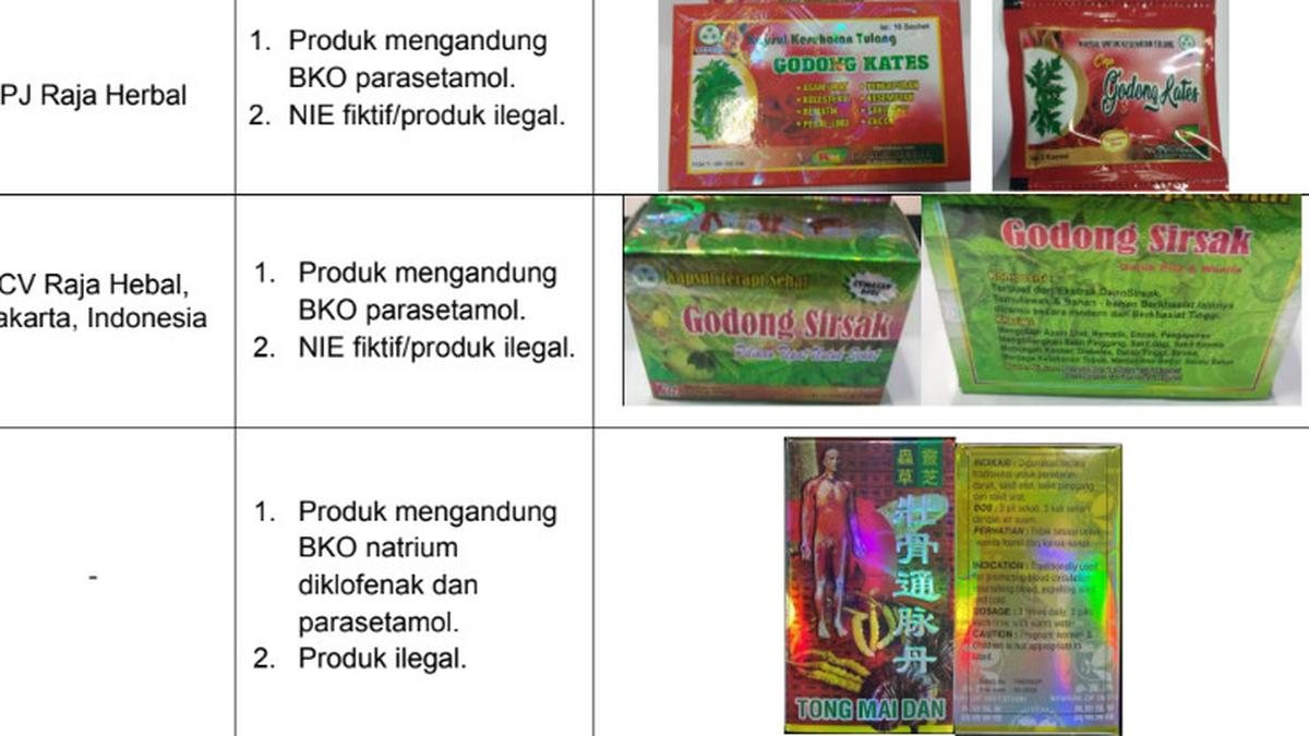 Daftar 15 Obat Bahan Alam Tak Aman yang Disita BPOM