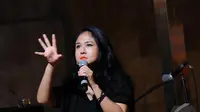 Bahkan saat disibukkan dengan berbagai aktivitas dan berpuasa Ramadan pun, Ria tetap merasa tidak mudah lelah setelah mengubah pola makannya, Jakarta, Sabtu (19/07/2014) (Liputan6.com/Andrian M Tunay)