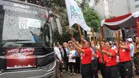 PLN menggelar “Mudik Bersama BUMN 2017” bagi keluarga para pedagang kaki lima dan masyarakat di sekitar Kantor PLN di Jakarta.