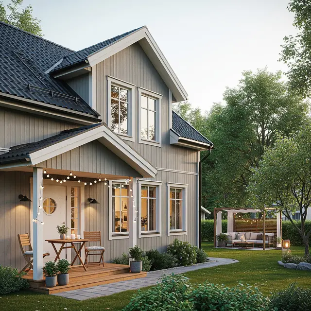 Model Rumah 2 Lantai di Desa (Gemini AI)