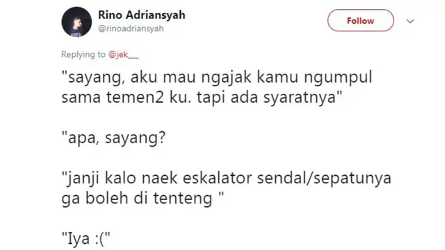 7 Cuitan Lucu Syarat Jalan Sama Pacar Ini Ngeselin