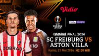 Live Streaming SC Freiburg vs Aston Villa di Final Europa League 2025/26, Tayang di Vidio