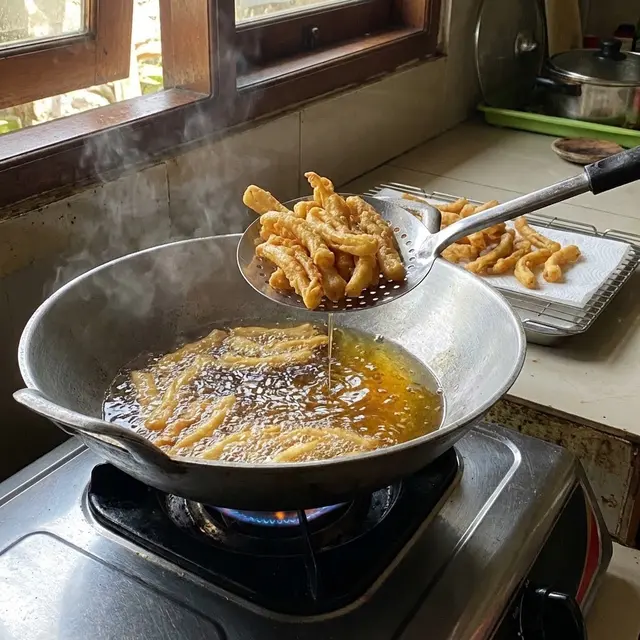 Teknik Penggorengan Agar Stik Bawang Bebas Minyak