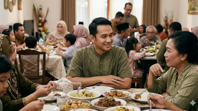Cara Elegan Menghadapi Pertanyaan Klasik Keluarga Tanpa Baper (Foto: Gemini AI)