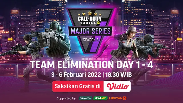 Link Live Streaming Call of Duty Mobile Major Series Season 6 di Vidio, 3-6 Februari 2022