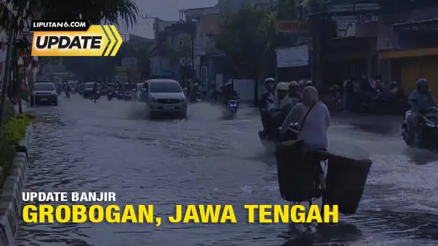 Genangan banjir di sejumlah kecamatan wilayah Kabupaten Grobogan, Jawa Tengah, dikabarkan mulai surut. Sebelumnya, ruas jalan tersebut tergenang banjir dengan ketinggian hingga sekitar 50 sentimeter.