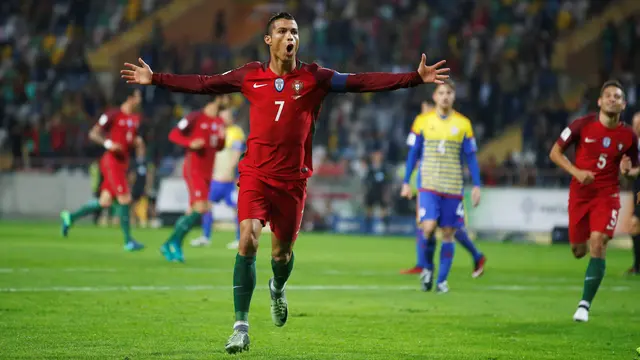 Gara-gara Cristiano Ronaldo Portugal Pesta Gol saat Melawan Andorra