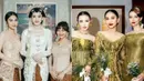 <p>Saat akad nikah, deretan rekan selebriti Aaliyah seperti Yuki Kato, Amel Carla, Mahalini, Alyssa Daguise, dan Azizah Salsha mengenakan kebaya nuansa coklat susu dan kain batik coklat tua sebagai dress code mereka. [@alyysadaguise].</p>