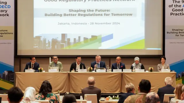 Pertemuan ke-9 ASEAN-OECD GRPN bertema “Shaping the Future: Building Better Regulations for Tomorrow” di Jakarta, Indonesia. (Foto: ekon.go.id)