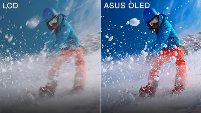 layar ASUS OLED juga memiliki response time hanya 0,2ms.