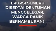 Gunung Semeru kembali erupsi disertai dentuman pada Minggu pagi. Tercatat 17 kali letusan, dengan kolom abu mencapai 900 meter dan status gunung masih Level III atau Siaga.