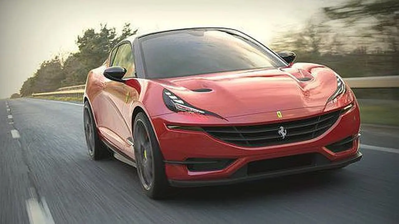 Ferrari hatchback hasil digital rendering