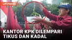 Mahasiswa Lempar Tikus dan Kadal ke Kantor KPK