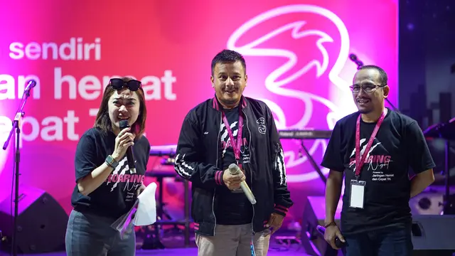 Kemeriahan Roaring Night di Pangkalpinang Persembahan Jaringan Hemat dan Cepat Tri