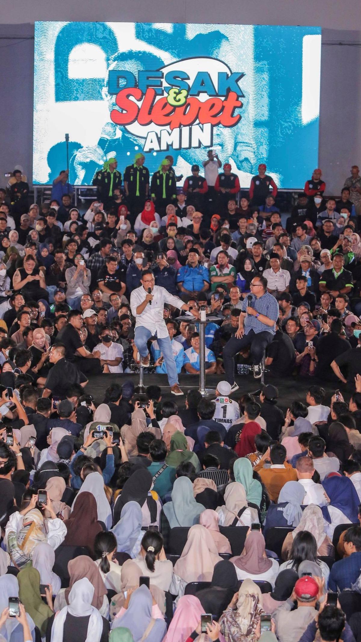 Acara tersebut dihadiri kelompok mahasiswa, komunitas ojek online (Ojol) hingga buruh. <br>(Foto Liputan6.com / Angga Yuniar)<br>