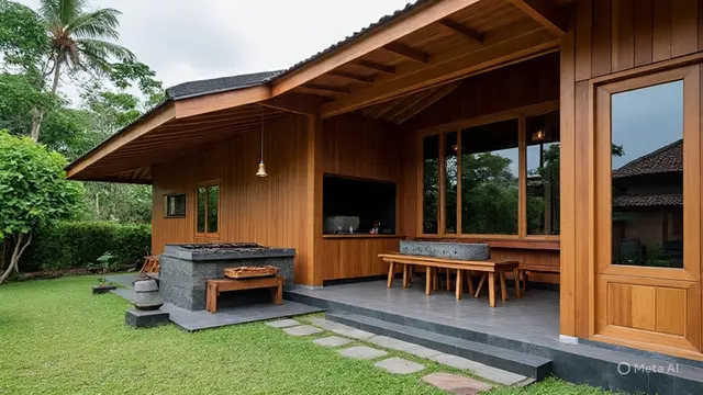 Model Rumah Kayu Modern Tipe 21 Terbaru