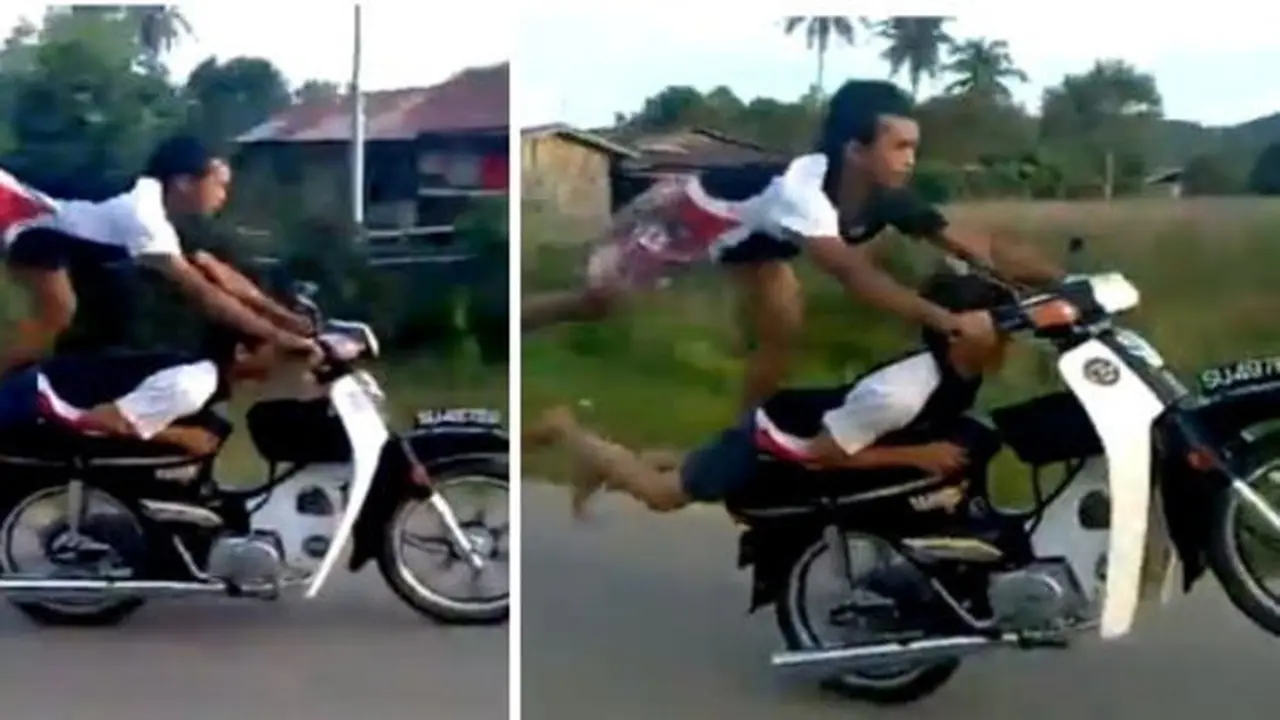 2 bocah lakukan Free style berbahaya