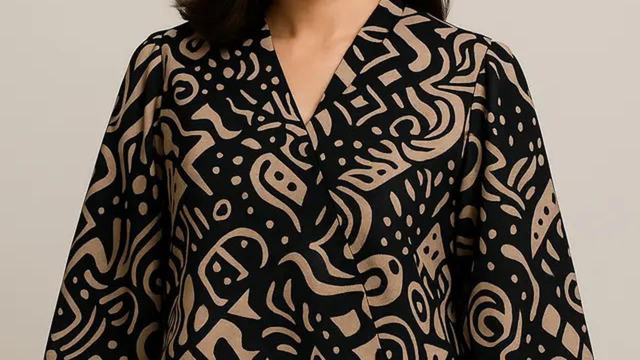 10 Model Blouse Batik Lengan Bishop yang Lagi Tren, Bikin Kamu Fashionable