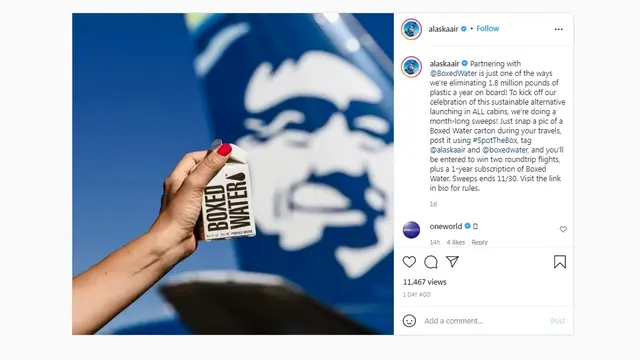 Alaska Airlines Tak Lagi Pakai Botol Air dan Gelas Plastik dalam Penerbangan