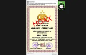 Cek Fakta: Hoaks Lesti Kejora Mengadakan Giveaway di Facebook