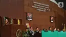Ketua DPR RI Puan Maharani memberikan Kuliah Umum pada Upacara Wisuda Program Vokasi, Sarjana, Magister, Profesi, Spesialis dan Doktor Tahun Akademik 2019/2020 di Balairung UI, Depok, Sabtu (1/2/2020). Acara ini bersamaan dengan Peringatan Dies Natalis UI Ke-70. (Liputan6.com/Johan Tallo)