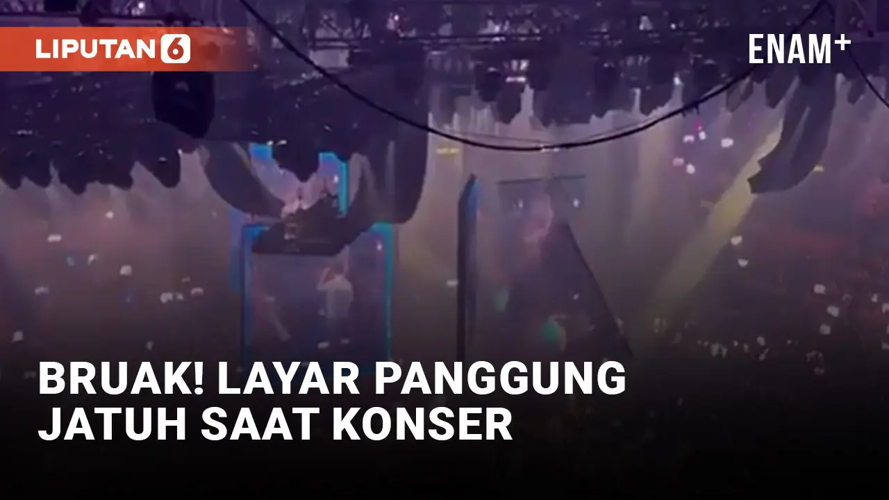 Ngeri! Layar Raksasa Jatuh ke Panggung di Konser Boy Band Mirror