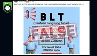Cek Fakta: Hoaks Tautan Pendaftaran Pencairan BLT Lewat Handphone