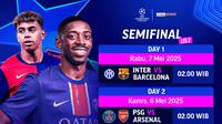 Jadwal Leg 2 Semifinal Liga Champions 2024/25 (Sumber: Dok. Vidio)