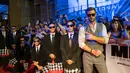 Aktor asal Australia Chris Hemsworth menghadiri acara Men in Black: International Pan-Asian Media Summit Bali di Denpasar, Senin (27/5/2019). Kegiatan itu merupakan rangkaian promo film terbaru yang rencananya akan dirilis pada Juli mendatang. (ANTHONY KWAN/GETTY IMAGES NORTH AMERICA/AFP)