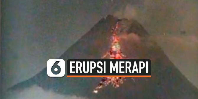 VIDEO: Erupsi Merapi, Guguran Lava Pijar Turun Sejauh 2000 Meter