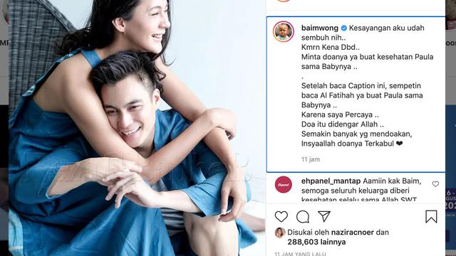 Unggahan Baim Wong. (Foto: Instagram @baimwong)