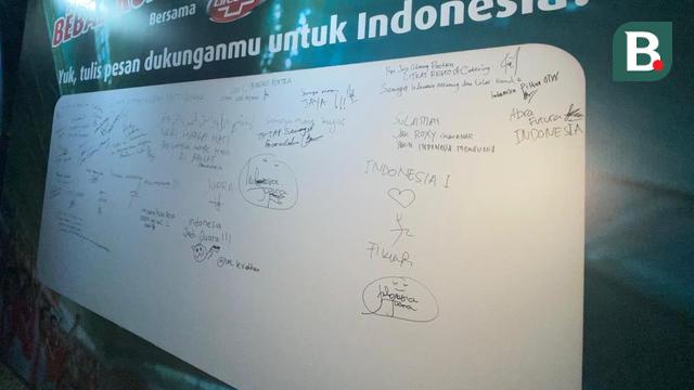 Pesan Dukungan untuk Timnas Indonesia